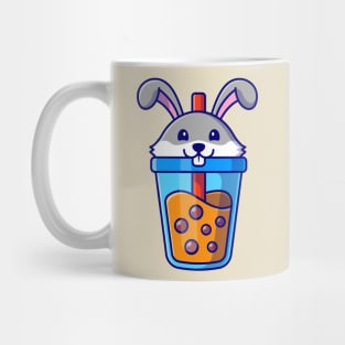 Cute Rabbit Boba Milk Tea Cartoon Mug